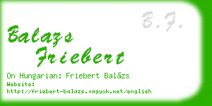 balazs friebert business card